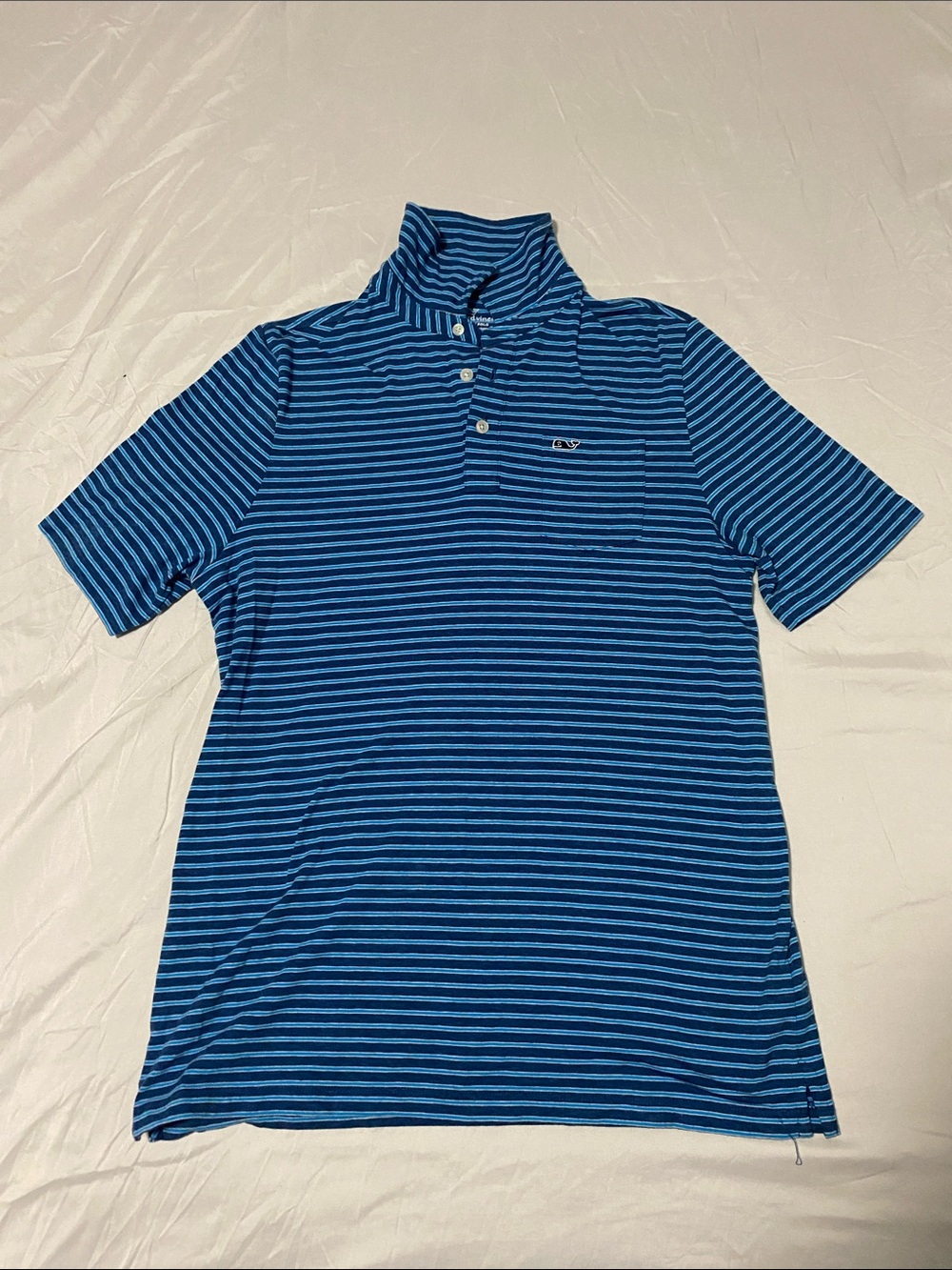 Vineyard Vines Blue Striped Polo Shirt